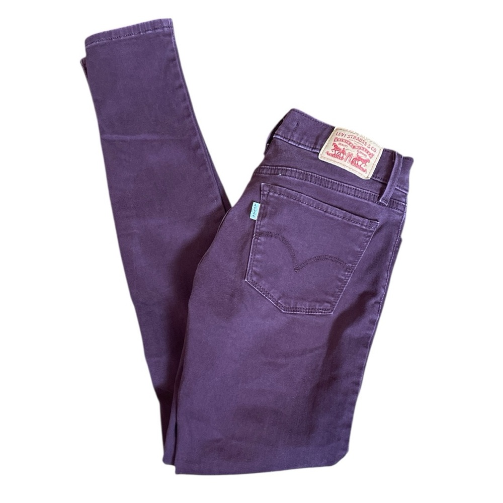 Levi's Women's Maroon 710 Super Skinny Pants Size 26